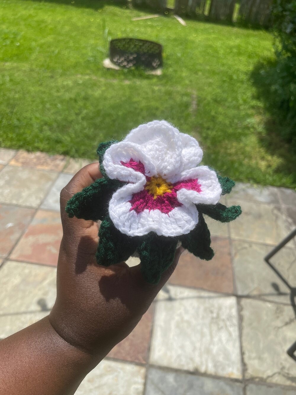 Crochet Pansy, Home Decor Plant, Gift