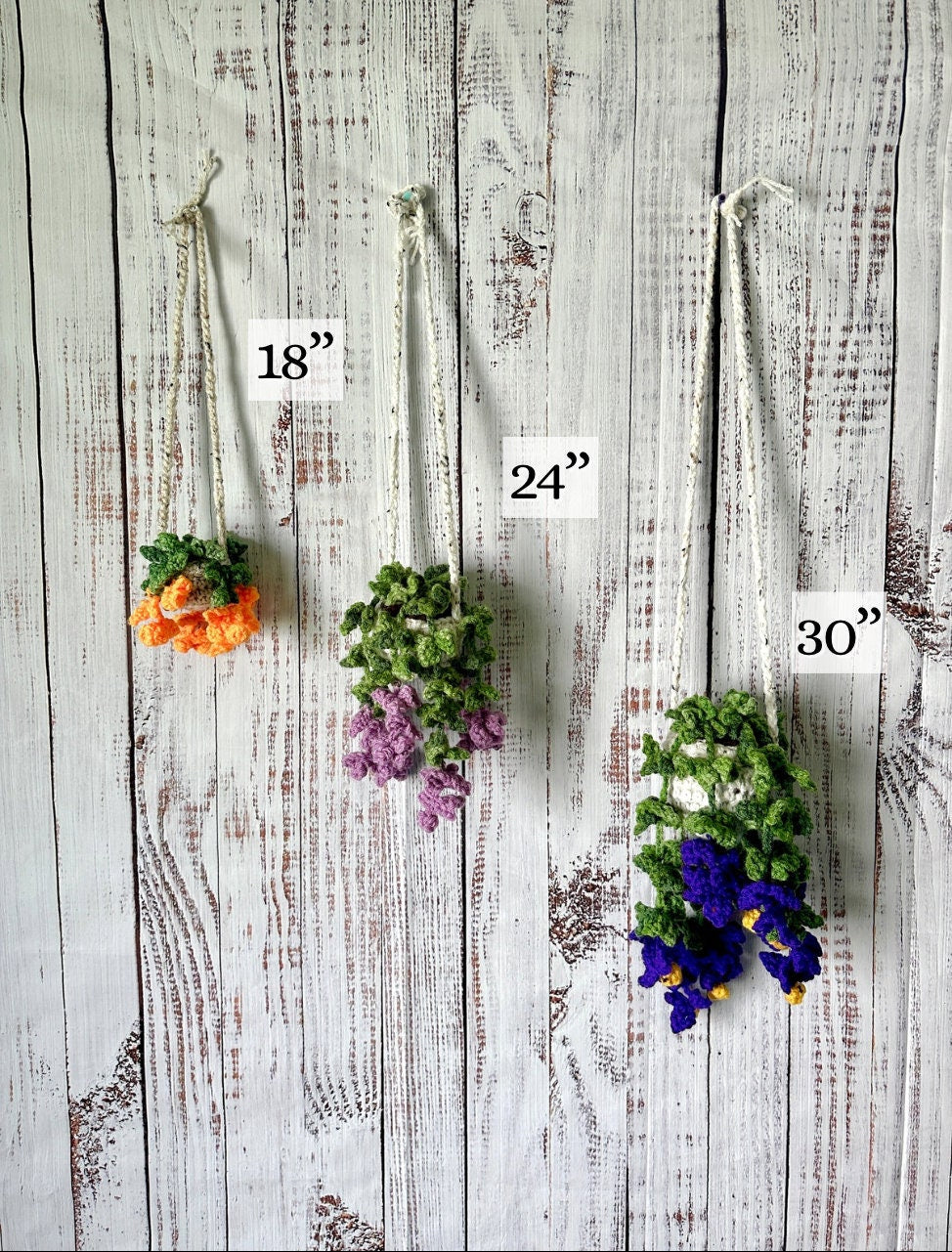 Crochet Vine Flower Plant, Hanging Plant, Home Decor Gift