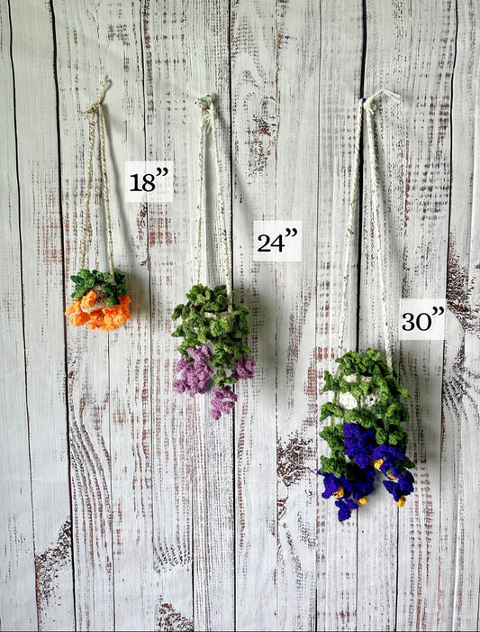Crochet Vine Flower Plant, Hanging Plant, Home Decor Gift