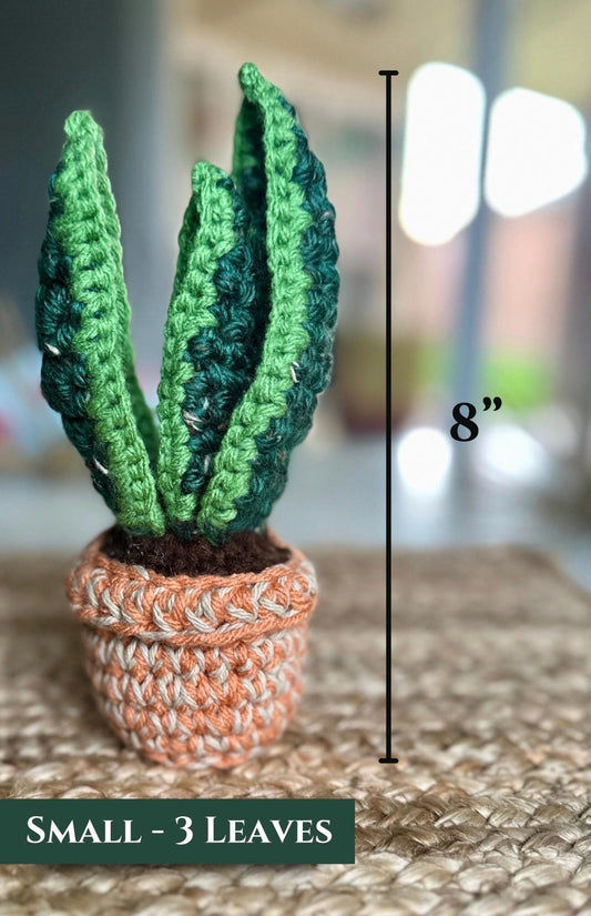 Crochet Snake Plant, Home Decor Gift, Fake Plant