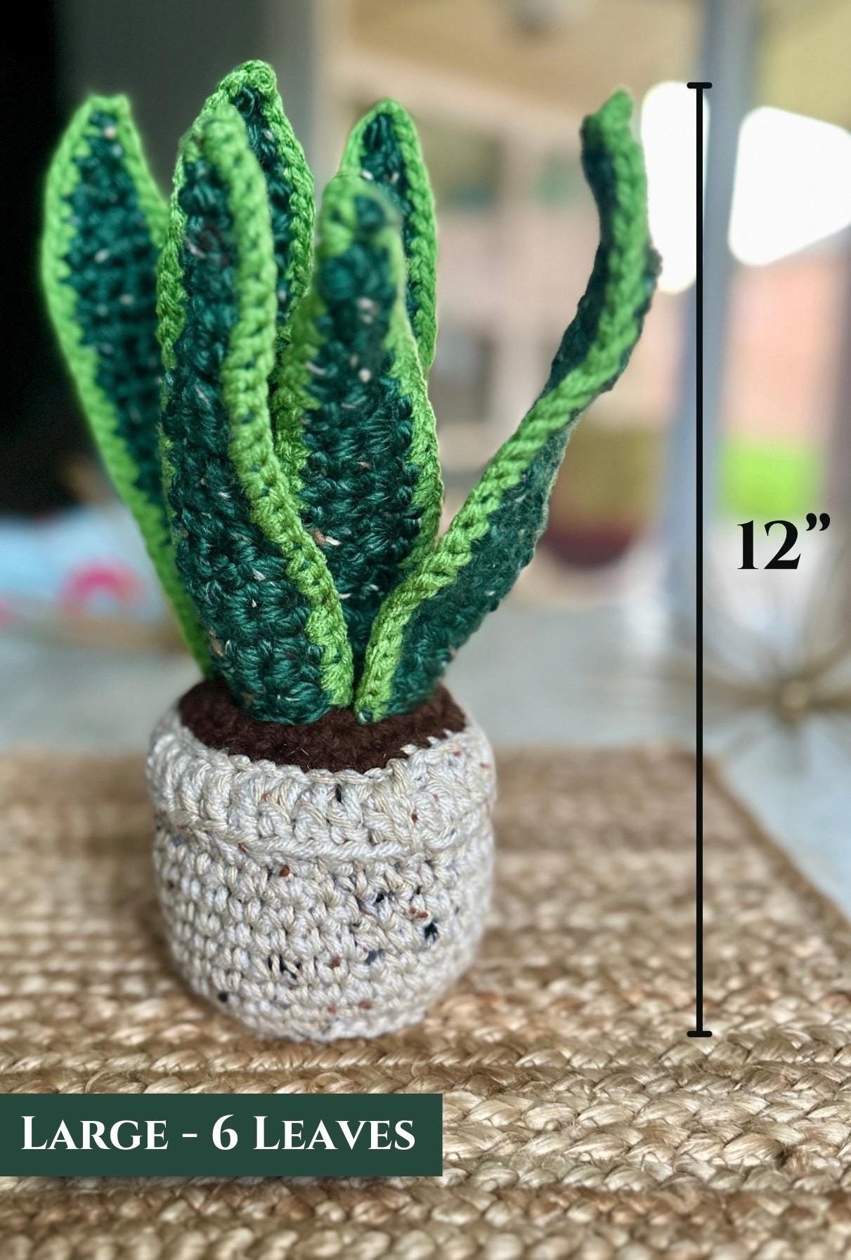 Crochet Snake Plant, Home Decor Gift, Fake Plant