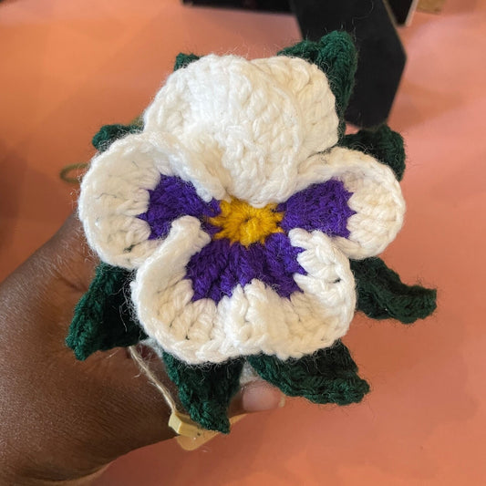 Crochet Pansy, Home Decor Plant, Gift