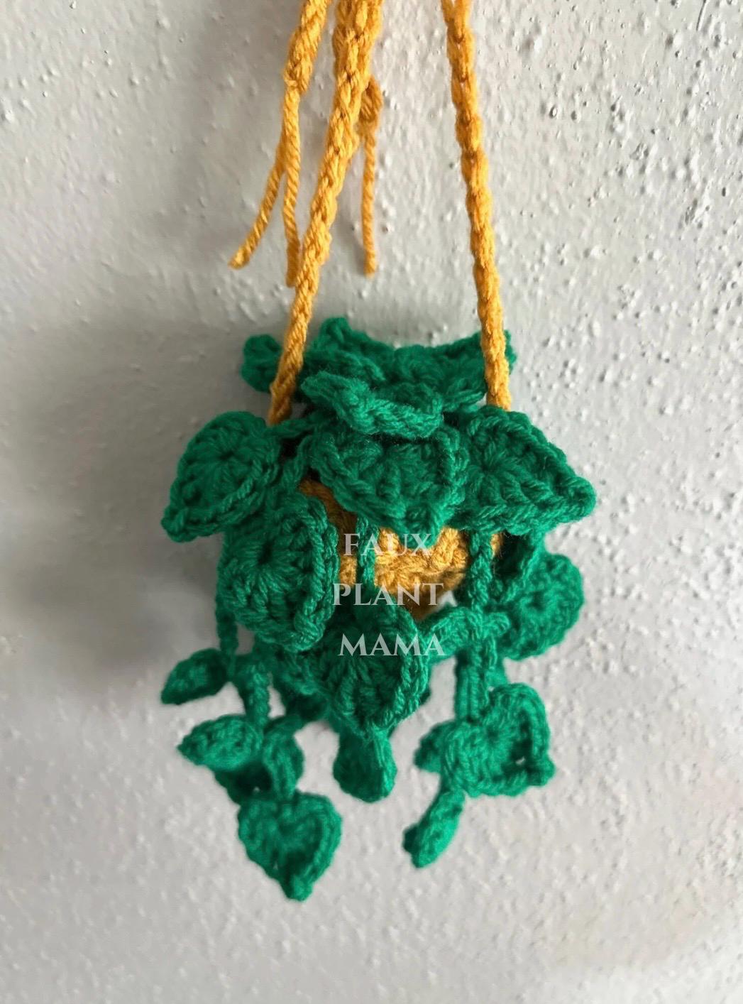 Crochet Pothos Plant, Hanging Plant, Home Decor Gift, String of Hearts