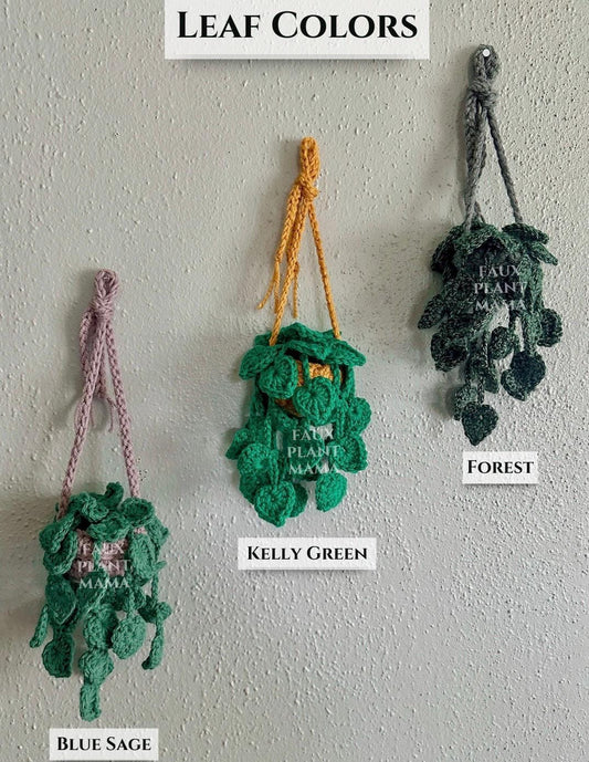 Crochet Pothos Plant, Hanging Plant, Home Decor Gift, String of Hearts