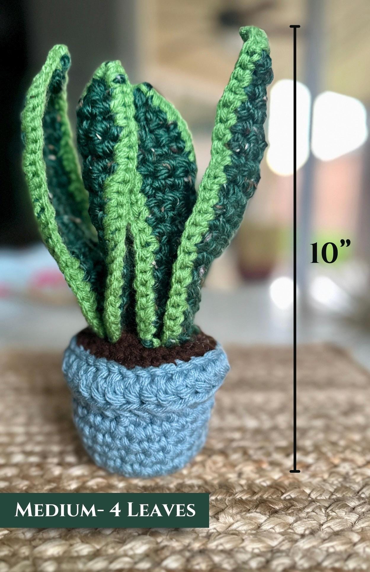 Crochet Snake Plant, Home Decor Gift, Fake Plant