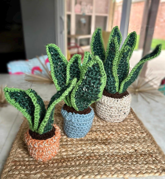 Crochet Snake Plant, Home Decor Gift, Fake Plant